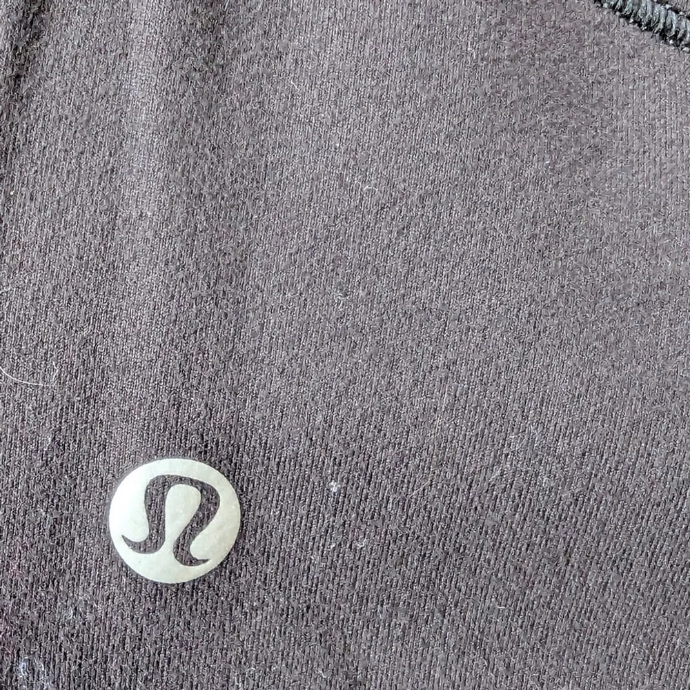 Lululemon Hill and Valley Mock Neck Crop Run Top Women's Sz 4 Black Rulu Stretch